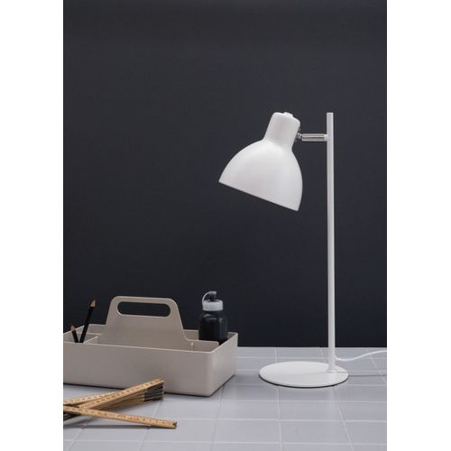 Lampe À Poser En Métal Blanc Mat