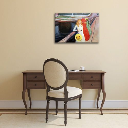 Tableau Les Filles sur le Pont Edvard Munch 50x70cm