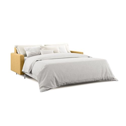 Canapé Convertible En Microfibre Détachable 188 Cm Jaune