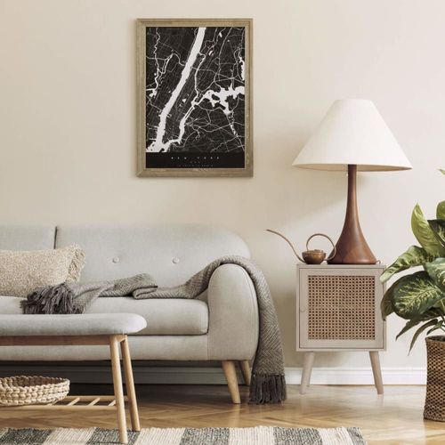 Table De Chevet Scandinave Avec 1 Porte En Bois Marron