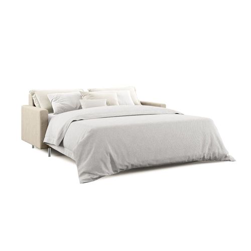 Canapé Convertible En Microfibre Détachable 208 Cm Taupe