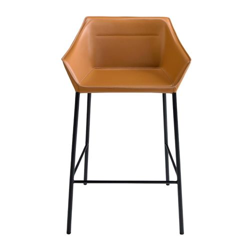 Tabouret En Simili Cuir Marron