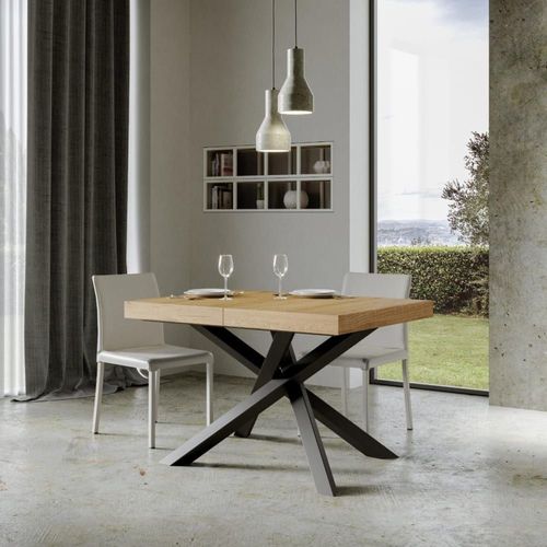 Table Extensible 90x130/234 Cm Effet Bois Chêne Nature