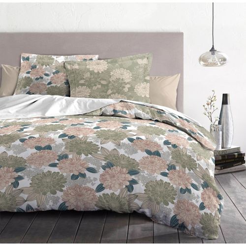 Parure De Couette 100% Coton Vert 220x240 Cm