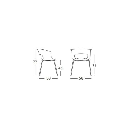 Chaise Design En Plastique Blanc