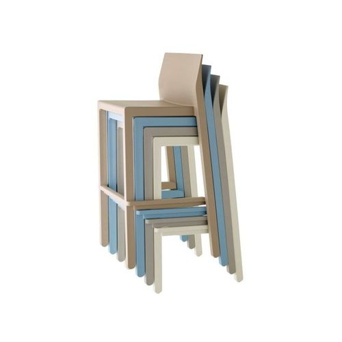 Tabouret Design En Plastique Blanc