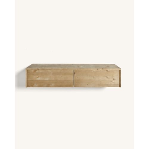 Console D’Entrée Flottante En Bois Couleur Naturel
