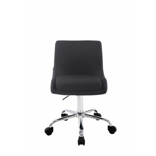 Tabouret De Travail Réglable Pivotant En Tissu Noir
