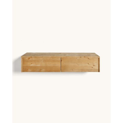 Console D’Entrée Flottante En Bois Couleur Marron Clair