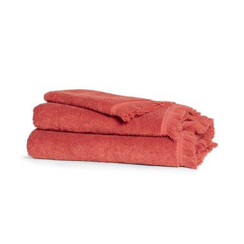 Serviette De Toilette 100% Coton Bio 50x100cm Terracotta