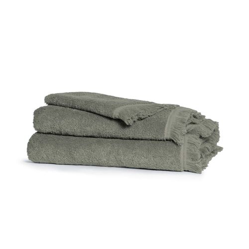 Serviette De Toilette 100% Coton Bio 50x100cm Sauge