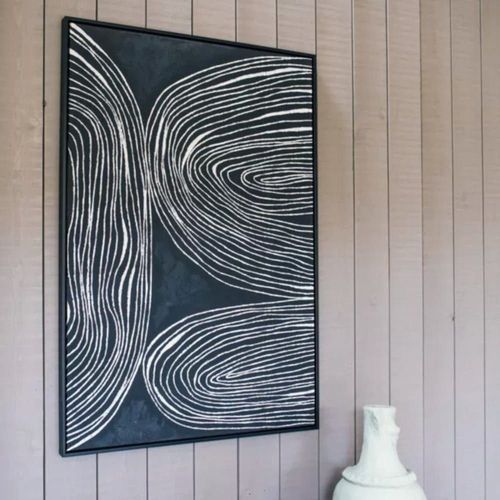 Tableau avec cadre en bois