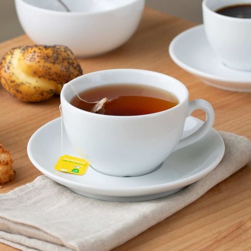 Tasses Et Soucoupes Thé En Porcelaine Blanc