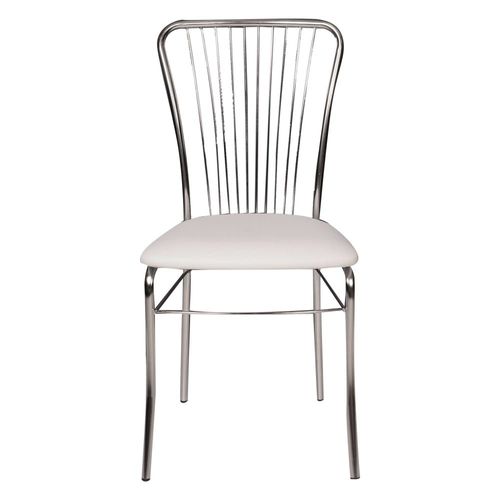 Chaise En Similcuir Blanc 54x45 Cm