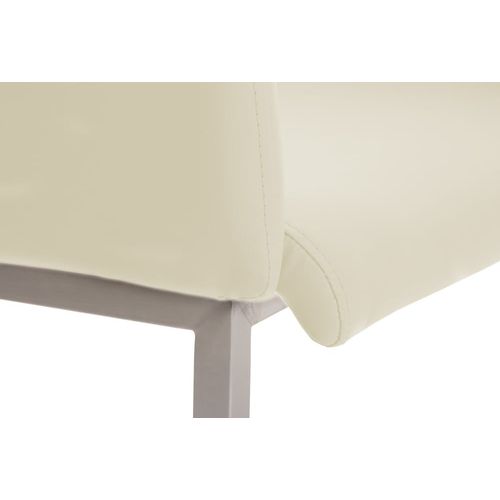 Chaise Cantilever Avec Assise En Pvc Et Synthetique Crème