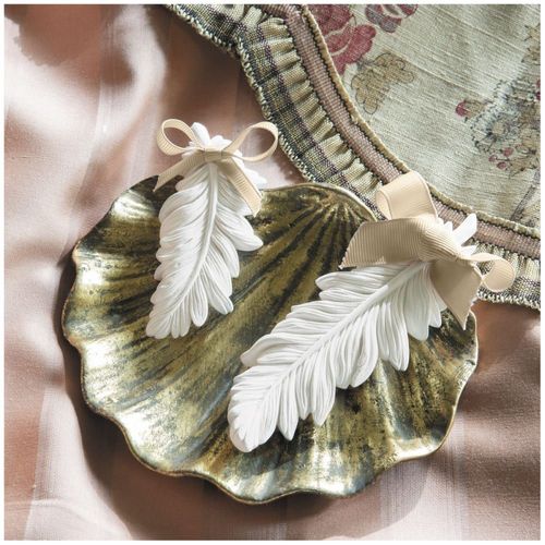 Décor parfumé plume - Grand modèle - Poudre de Riz