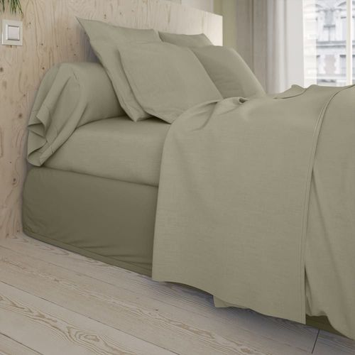Drap Housse Coton Marron Glacé 160x200 Cm
