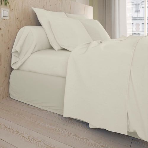 Drap Housse Coton Lin 140x190 Cm
