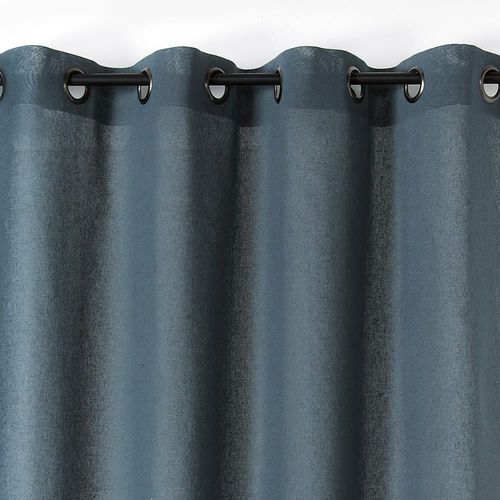 Voilage Uni Melisse Coton Bleu 140x240 Cm