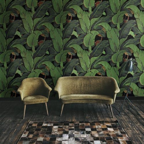 Papier Peint Bananier,papier écologique fin,200x280cm,8 feuilles