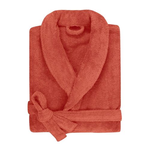 Peignoir Col Châle En Coton Bio Taille S Terracotta