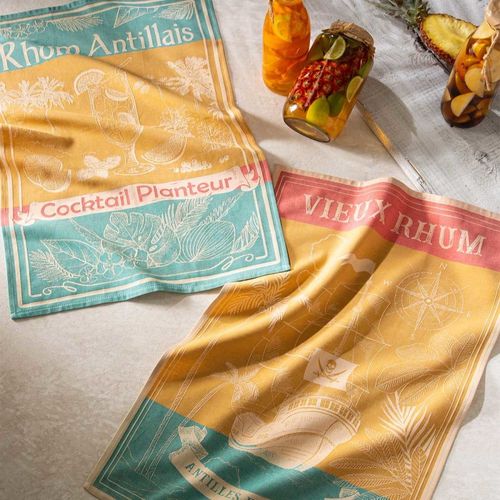 Torchon En Coton Multicolore 50x75