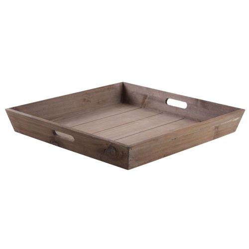 Plateaux Carrés En Bois (Lot De 2)