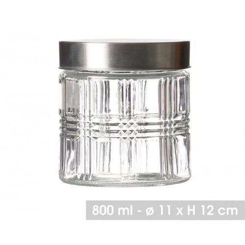 Bocal Cuisine Hermétique En Verre Avec Couvercle Inox 800ml