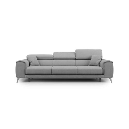 Canapé Avec 3 Assises Coulissantes 260 Cm Gris