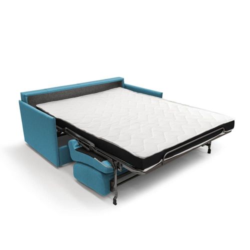 Canapé Lit Convertible En Tissu Imperméable 189 Cm Bleu Ciel