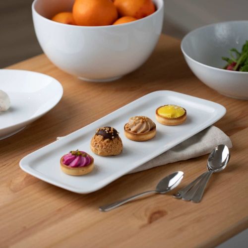 Plat À Cake En Porcelaine Blanc
