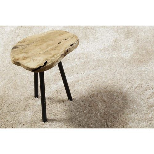 Tapis Poils Longs Doux Brillant Beige Sable 80x150