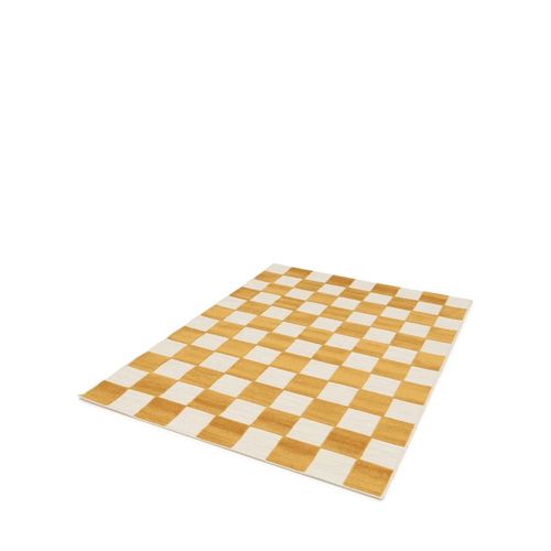 Tapis Int/Ext Géométrique - 120x170cm Jaune Moutarde Polypropylène