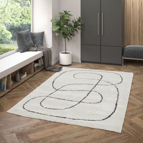 Tapis Contemporain À Motif Organique - 160x230cm