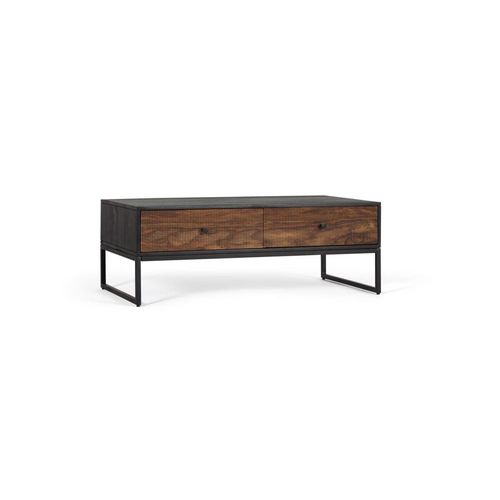 Table Basse Bois Palissandre Et Manguier Avec Métal