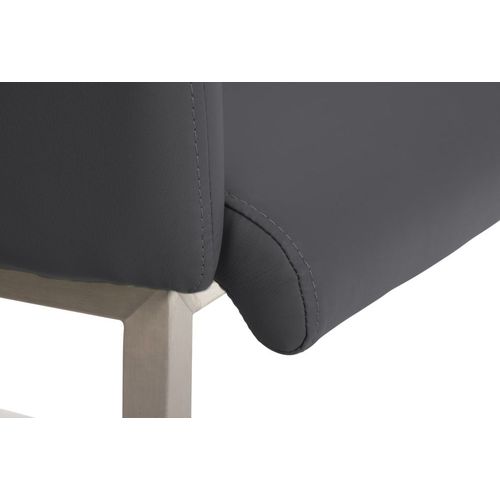 Chaise Cantilever Avec Assise En Pvc Et Synthetique Gris