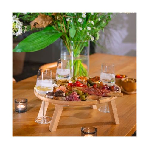 Plateau Apéritif Avec Pieds Beige