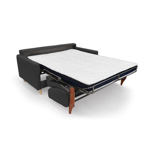 Canapé Lit Convertible En Tissu Imperméable 160 Cm Anthracite