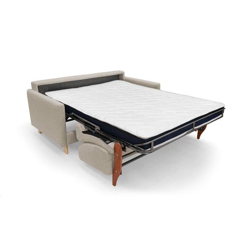 Canapé Lit Convertible En Tissu Imperméable 160 Cm Beige