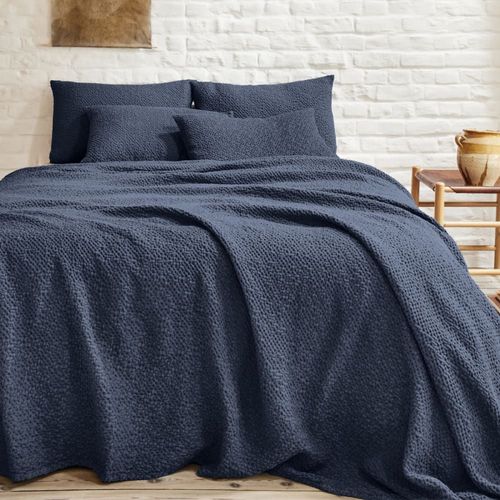 Housse De Coussin En Coton Bleu 40x60