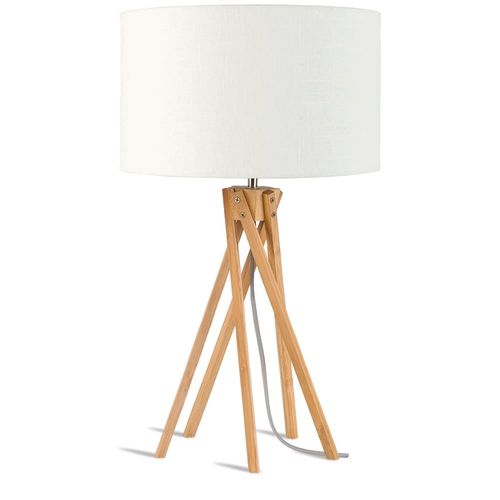 Lampe De Table Textile Blanc Ø32cm