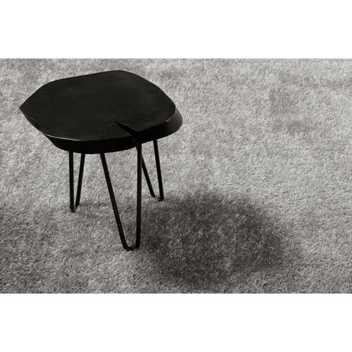 Tapis Poils Longs Doux Brillant Gris Clair 160x225