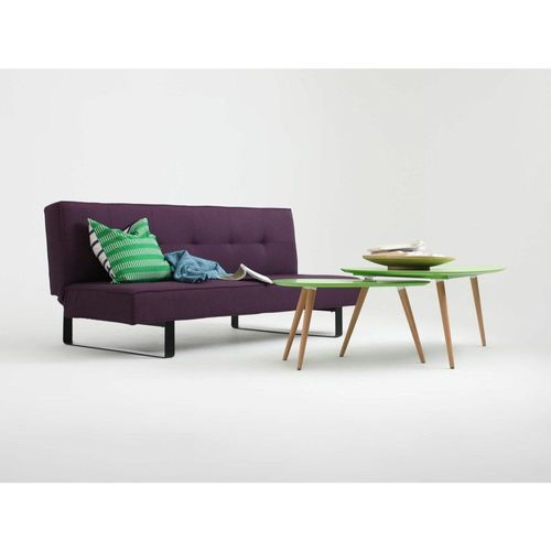 Canapé Lit Tissu Violet H. Assise 35 Cm Rembourré