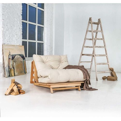 Canapé Lit Bois Bois Clair H. Assise 45 Cm
