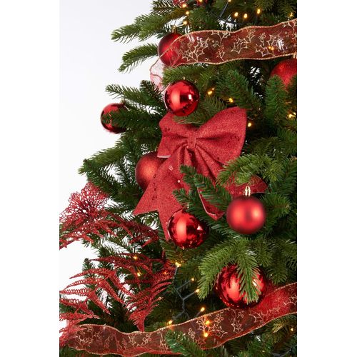 Coffret décoration sapin de noël rouge - 100 pièces