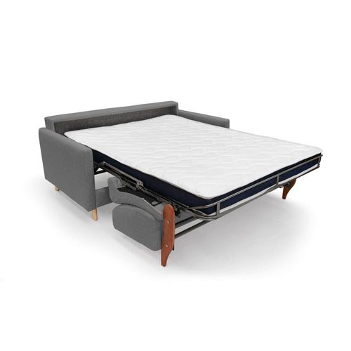 Canapé Lit Convertible En Tissu Imperméable 180 Cm Gris