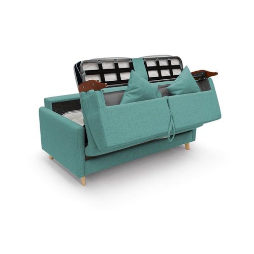 Canapé Lit Convertible En Tissu Imperméable 160 Cm Vert