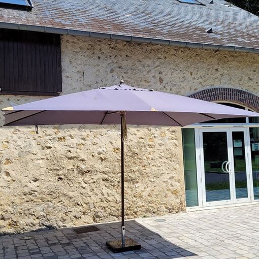 Parasol droit gris 4x3 m