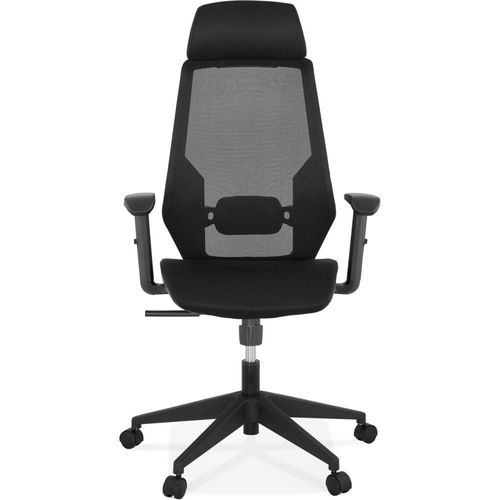 Fauteuil Bureau Tissu Noir 360° H. Assise 43 Cm Rembourré
