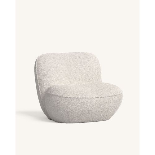 Fauteuil Avec Tissu Recyclé Fabriqué À La Main Couleur Blanc